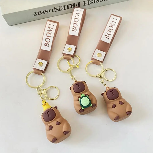 Creative Cute Capybara Keychains For Car Keychain Anime Cartoon Capibala Pendant  Women Doll