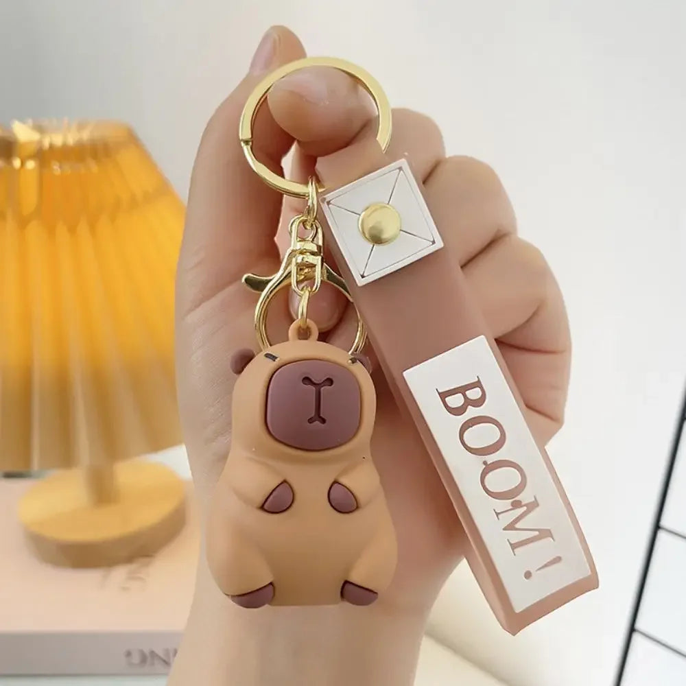 Creative Cute Capybara Keychains For Car Keychain Anime Cartoon Capibala Pendant  Women Doll
