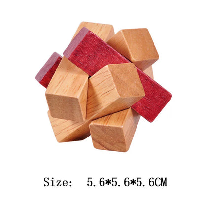Wooden Brain Teaser Lu Ban Puzzle 3D Unlock Intelligence Games For Adults And Children