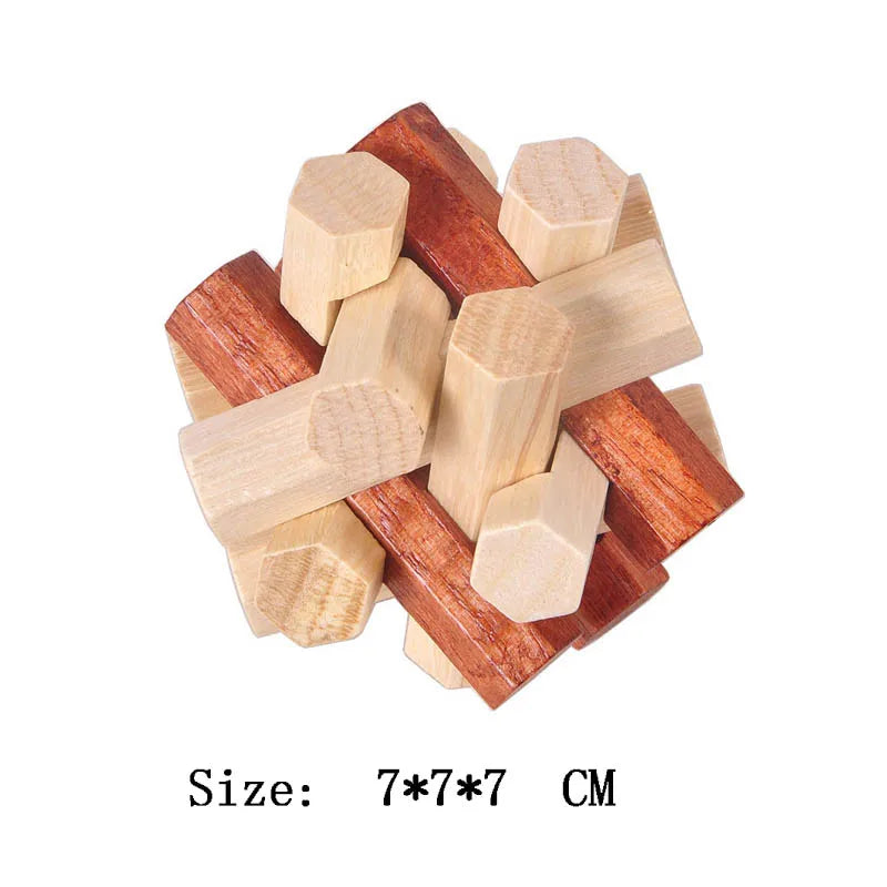 Wooden Brain Teaser Lu Ban Puzzle 3D Unlock Intelligence Games For Adults And Children