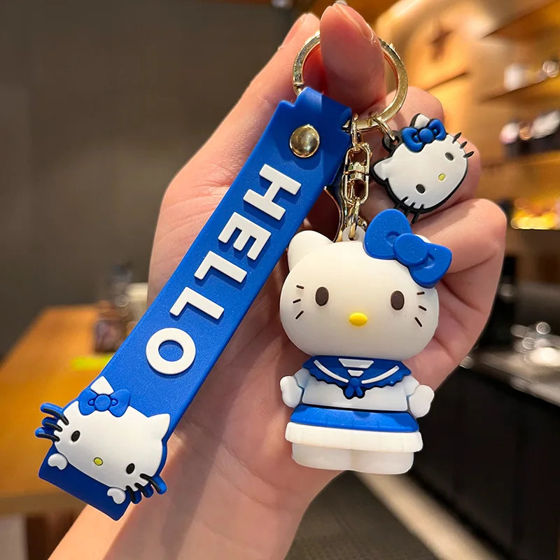 Anime Cartoon Sanrio Kuromi Mymelody Pendant Keychain Holder Key Chain Car Keyring