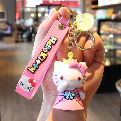 Anime Cartoon Sanrio Kuromi Mymelody Pendant Keychain Holder Key Chain Car Keyring