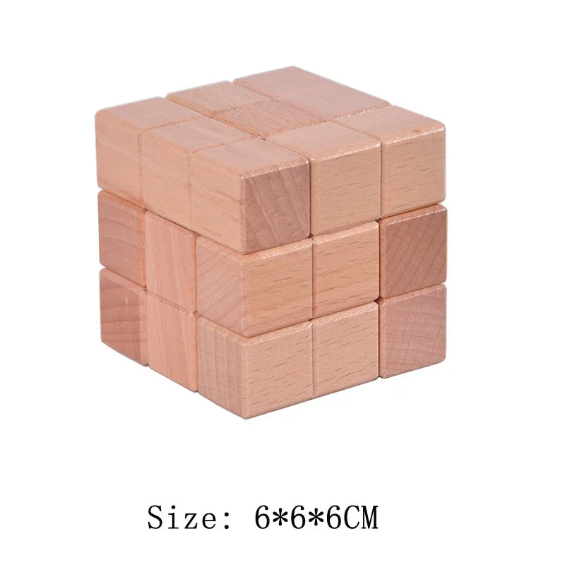 Wooden Brain Teaser Lu Ban Puzzle 3D Unlock Intelligence Games For Adults And Children