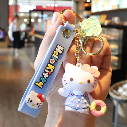 Anime Cartoon Sanrio Kuromi Mymelody Pendant Keychain Holder Key Chain Car Keyring
