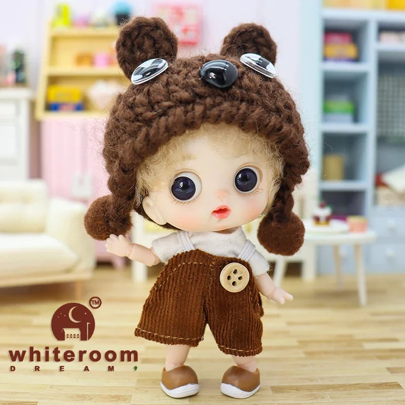 10cm BJD Mini Dolls For Girls Cute Bag Key Pendant Accessories Body Bjd Doll Clothes Toys