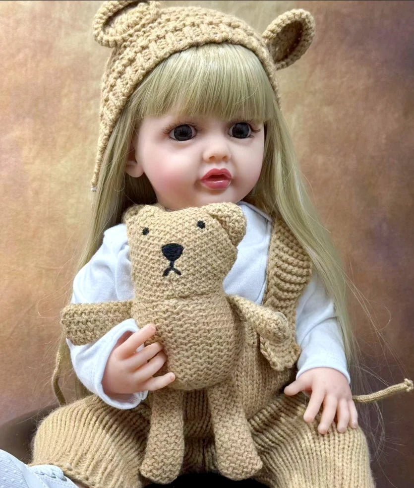 Lifelike Reborn Dolls Realistic Full Silicone Baby Bebe Vinyl 50CM Newborn Girl Doll Princess Toddler Toy