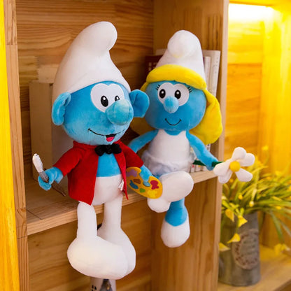 2025 New 40cm Cartoon Character Creative Smurf Cute Plush Toy Kawaii Doll Children’s Soothing