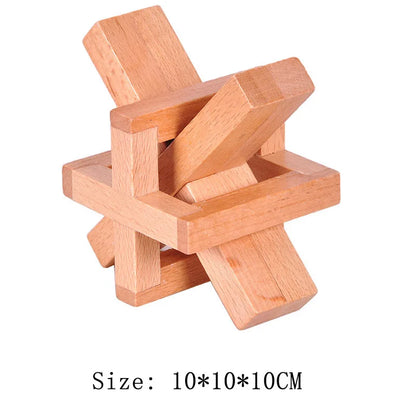 Wooden Brain Teaser Lu Ban Puzzle 3D Unlock Intelligence Games For Adults And Children