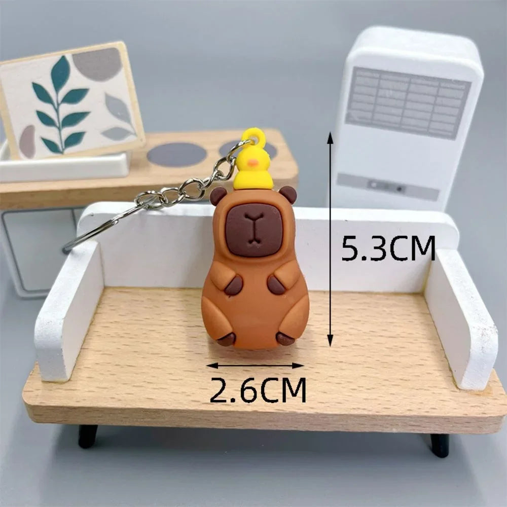 Creative Cute Capybara Keychains For Car Keychain Anime Cartoon Capibala Pendant  Women Doll