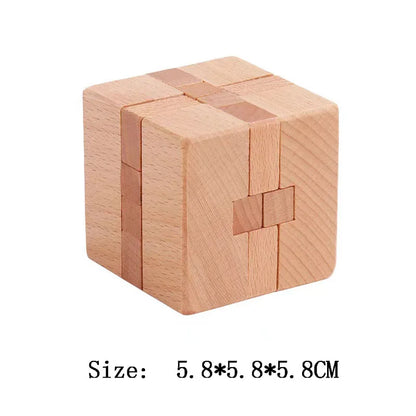Wooden Brain Teaser Lu Ban Puzzle 3D Unlock Intelligence Games For Adults And Children